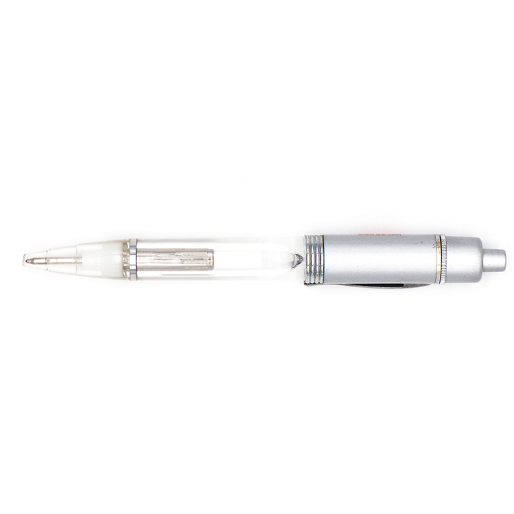 Silver Led Light Ballpoint Pen Flashlight Ballpoint Pen Advertising Gift Professional Supplier